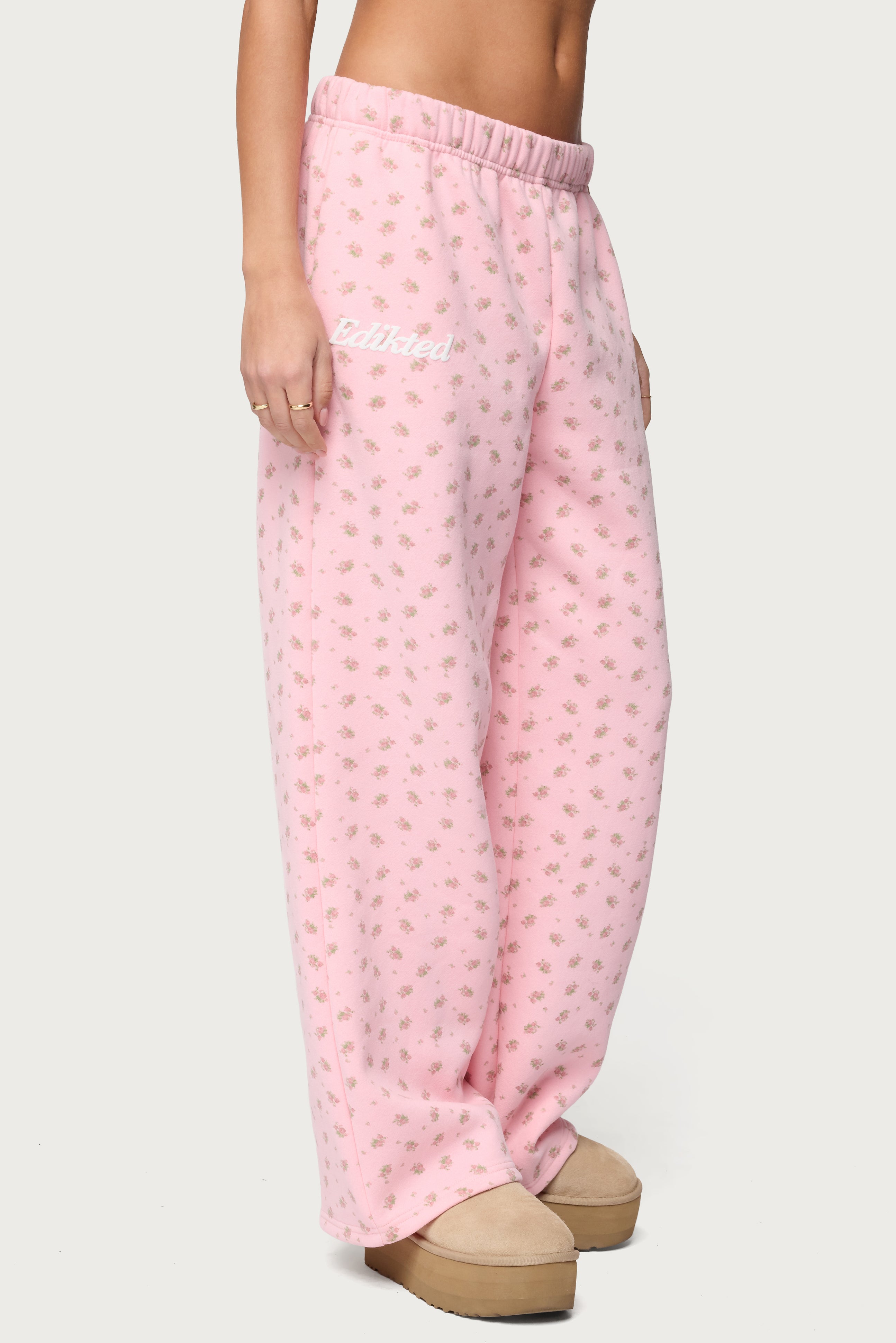 Flower Power Sweatpants - LIGHT-PINK