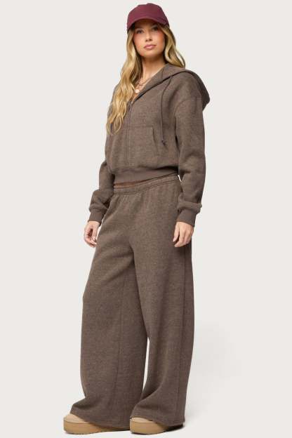 Laulie Straight Leg Sweatpants - BROWN