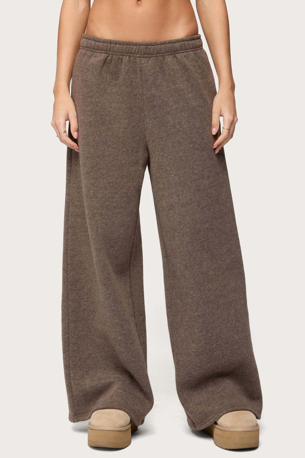 Laulie Straight Leg Sweatpants - BROWN