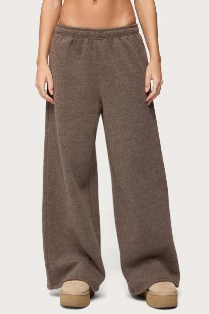 Laulie Straight Leg Sweatpants - BROWN