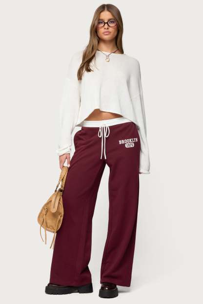 Brookie Sweatpants - BURGUNDY