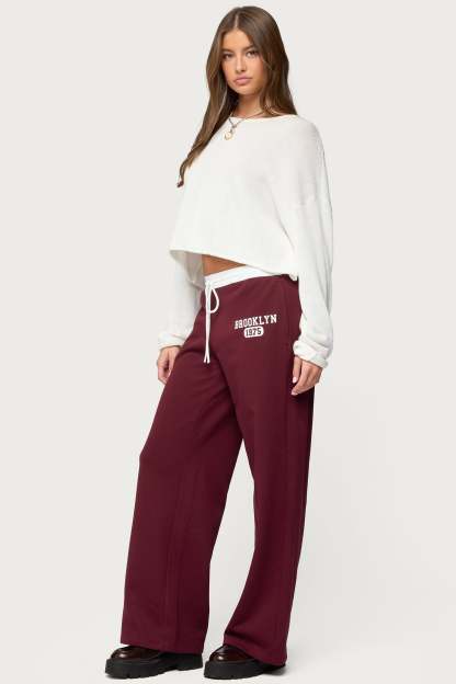 Brookie Sweatpants - BURGUNDY