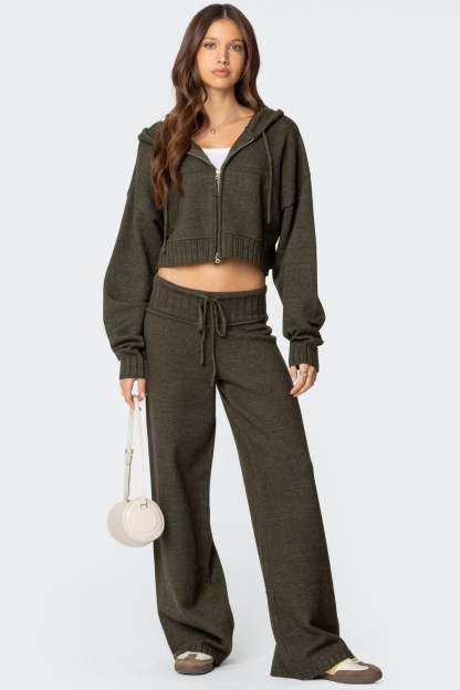 Russell Straight Leg Knit Pants - OLIVE