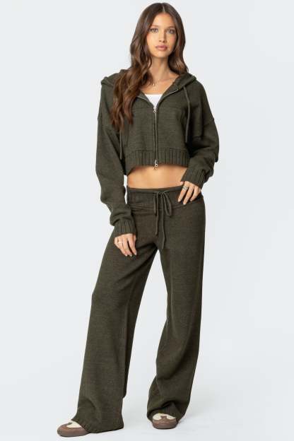 Russell Straight Leg Knit Pants - OLIVE