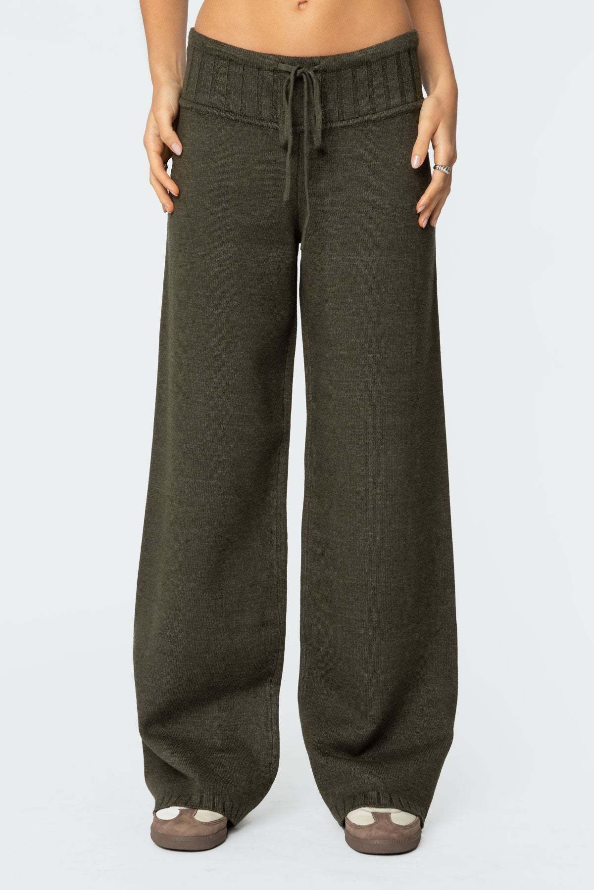 Russell Straight Leg Knit Pants - OLIVE
