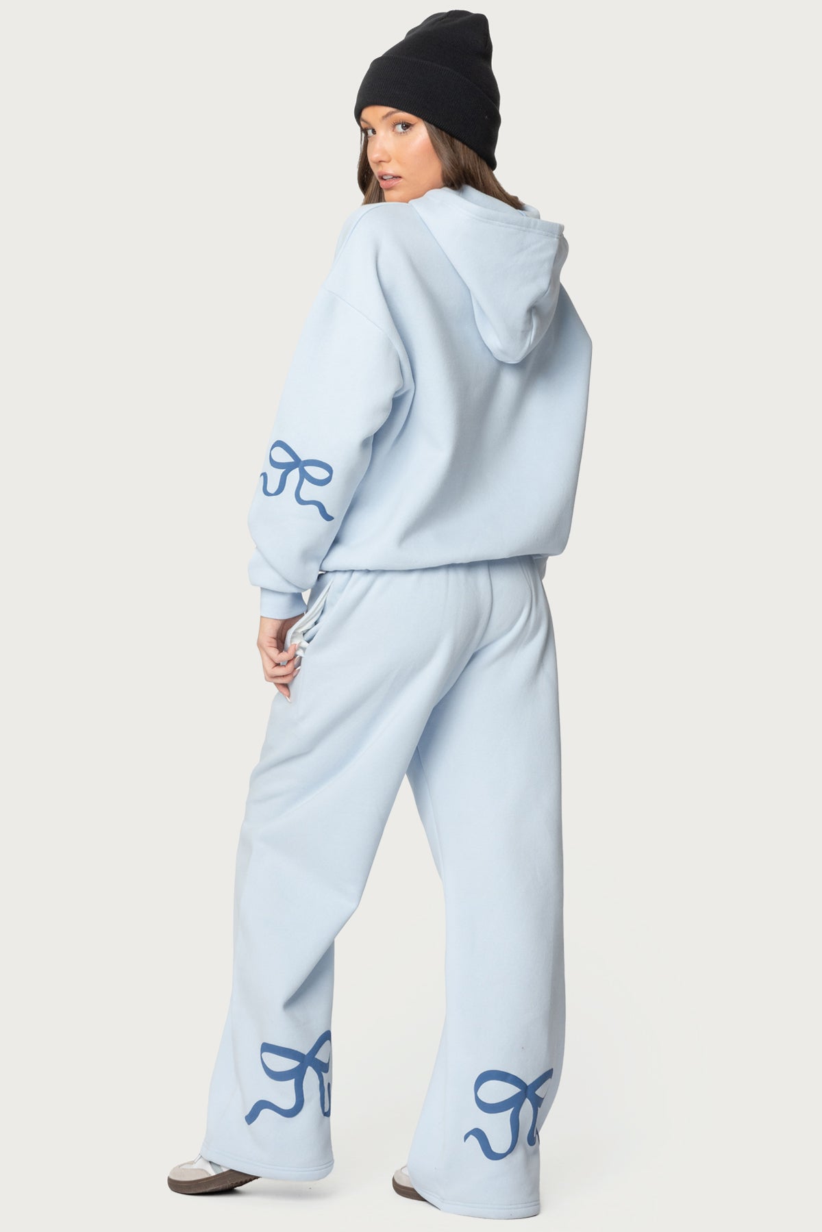 Bonney Bow Detail Sweatpants - BLUE