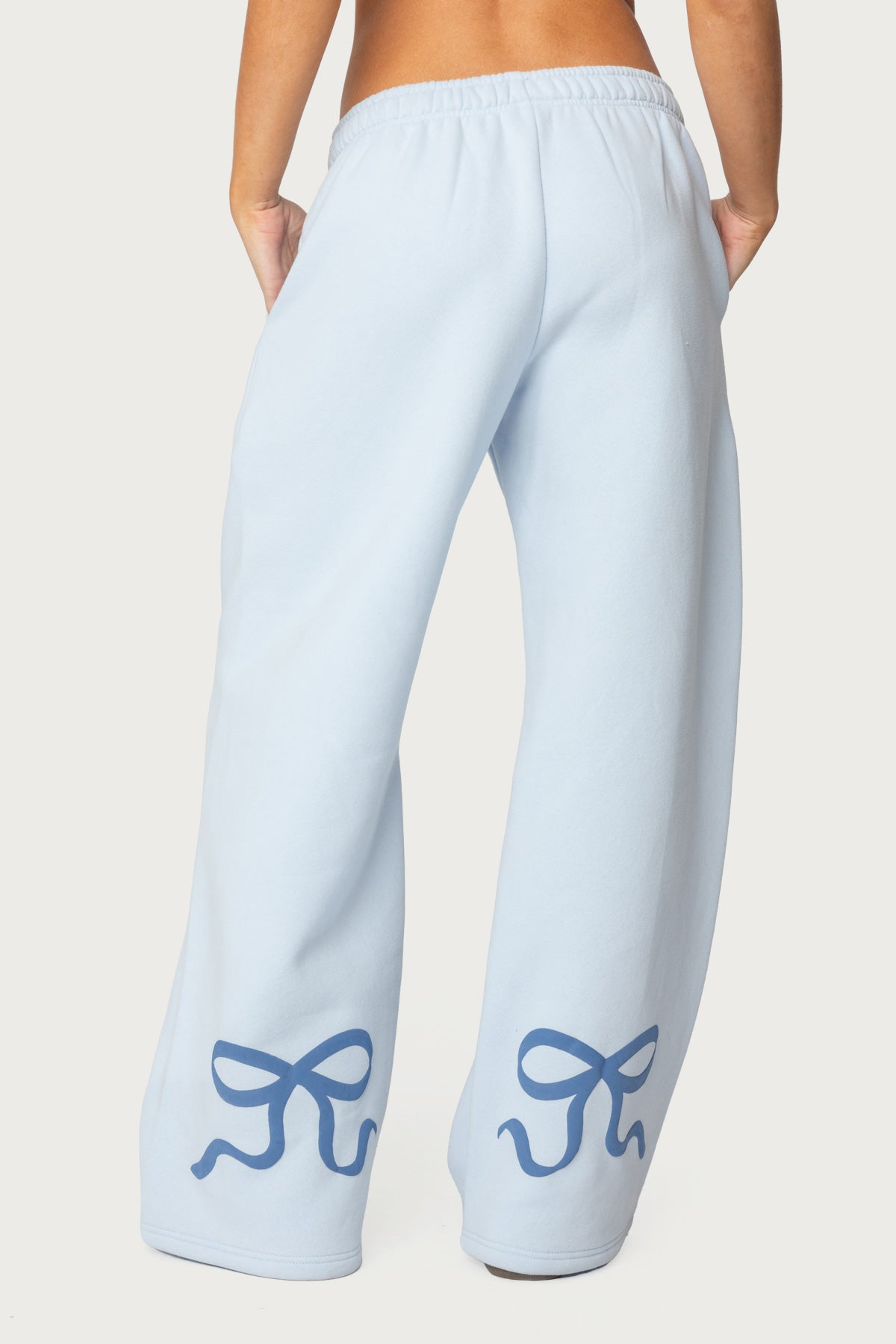 Bonney Bow Detail Sweatpants - BLUE