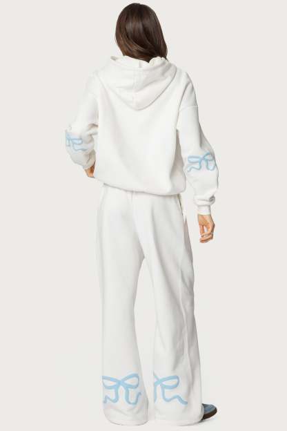Bonney Bow Detail Sweatpants - CREAM