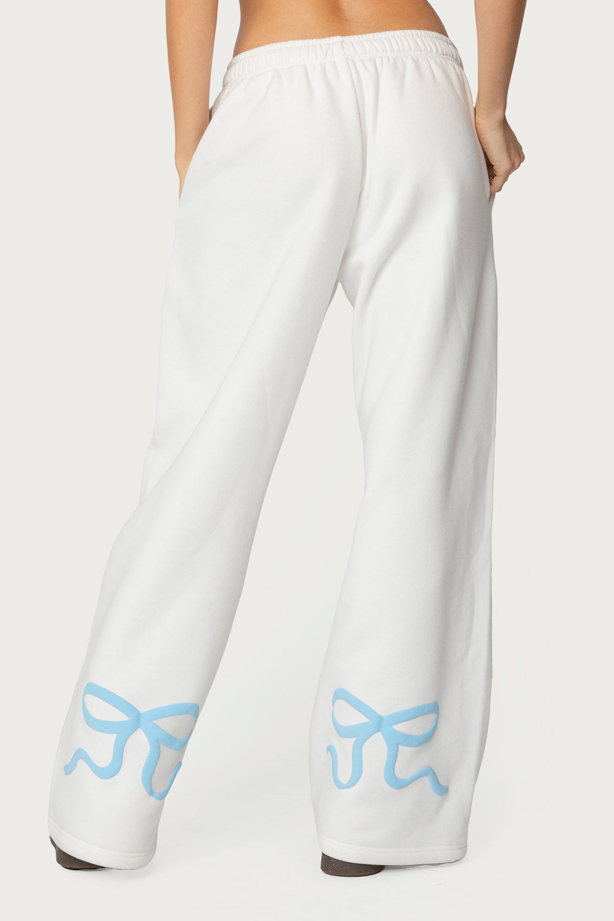 Bonney Bow Detail Sweatpants - CREAM