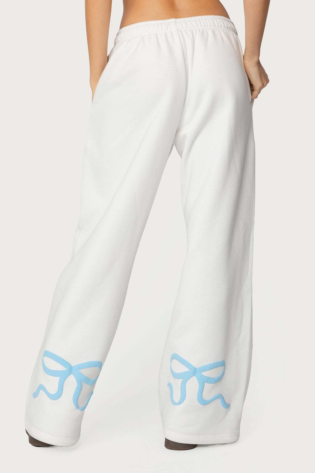 Bonney Bow Detail Sweatpants - CREAM