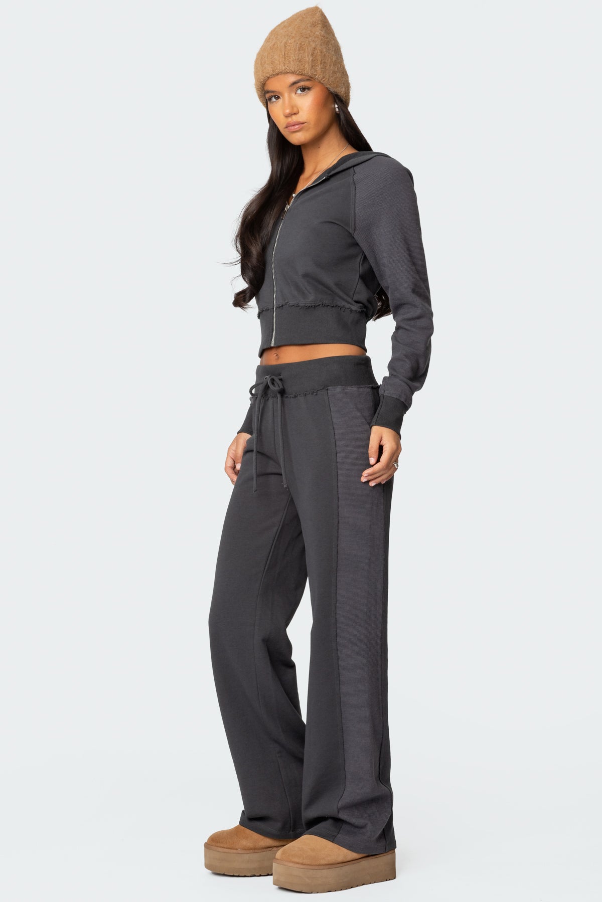 Chandler Waffle Sweatpants - GRAY