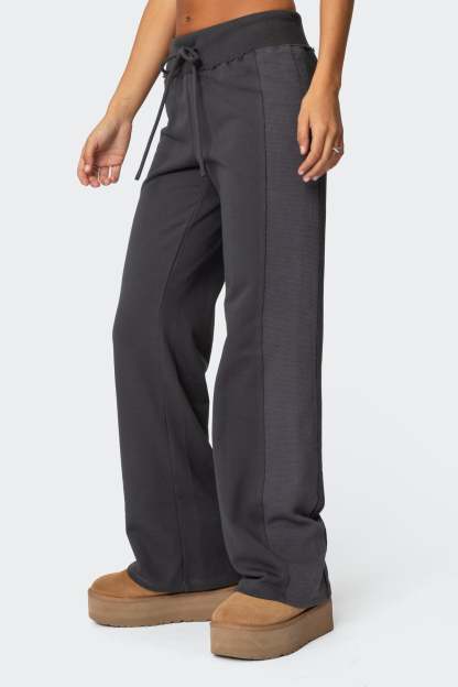 Chandler Waffle Sweatpants - GRAY