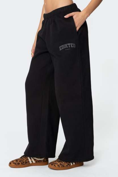 Edikted LA Sweatpants - BLACK