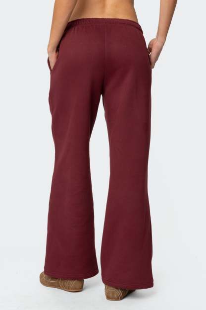 Get Edikted Sweatpants - BURGUNDY
