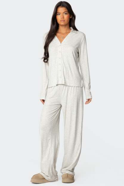 Justina Pants - GRAY MELANGE