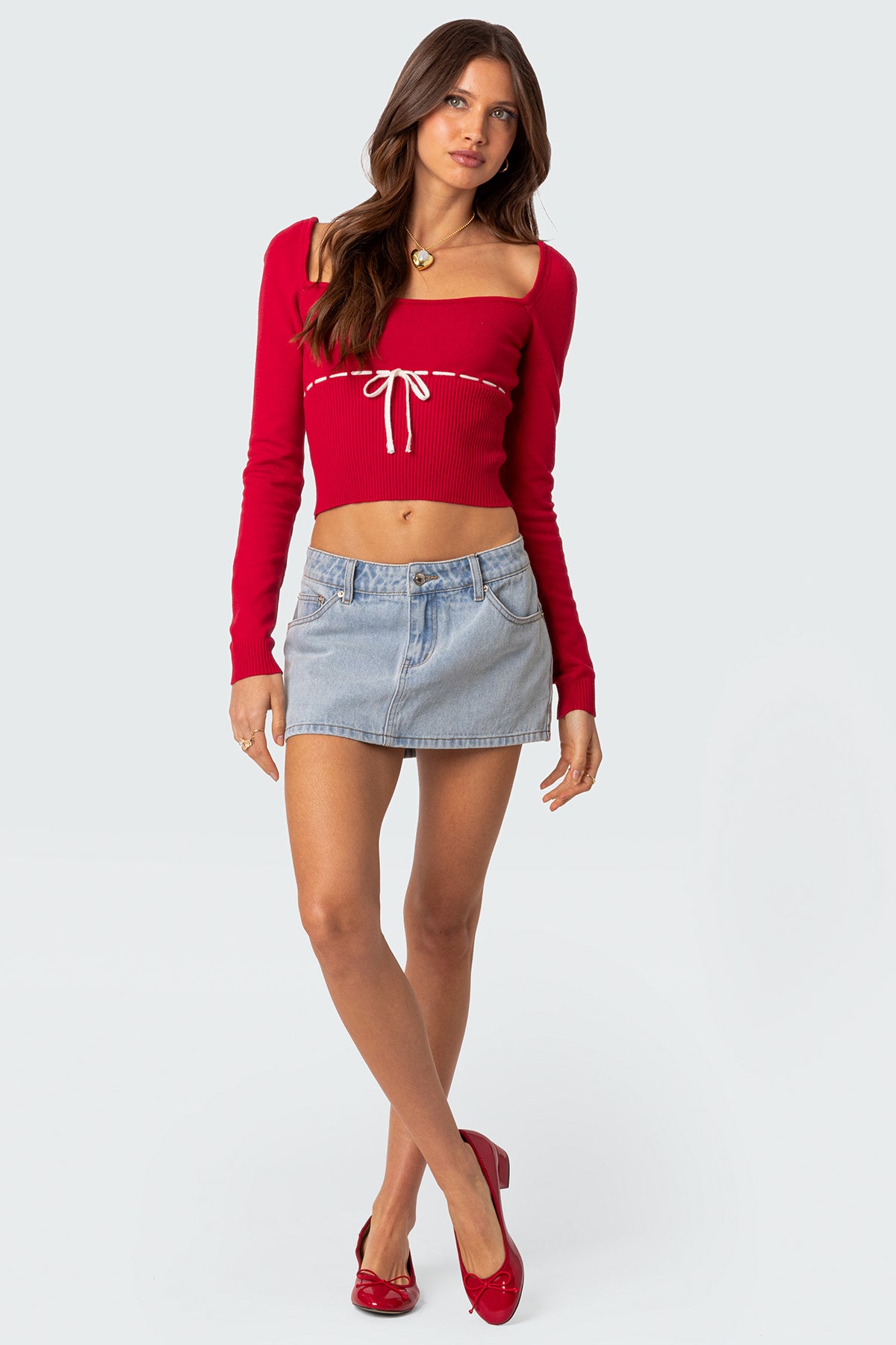 Natasha Knit Top - RED