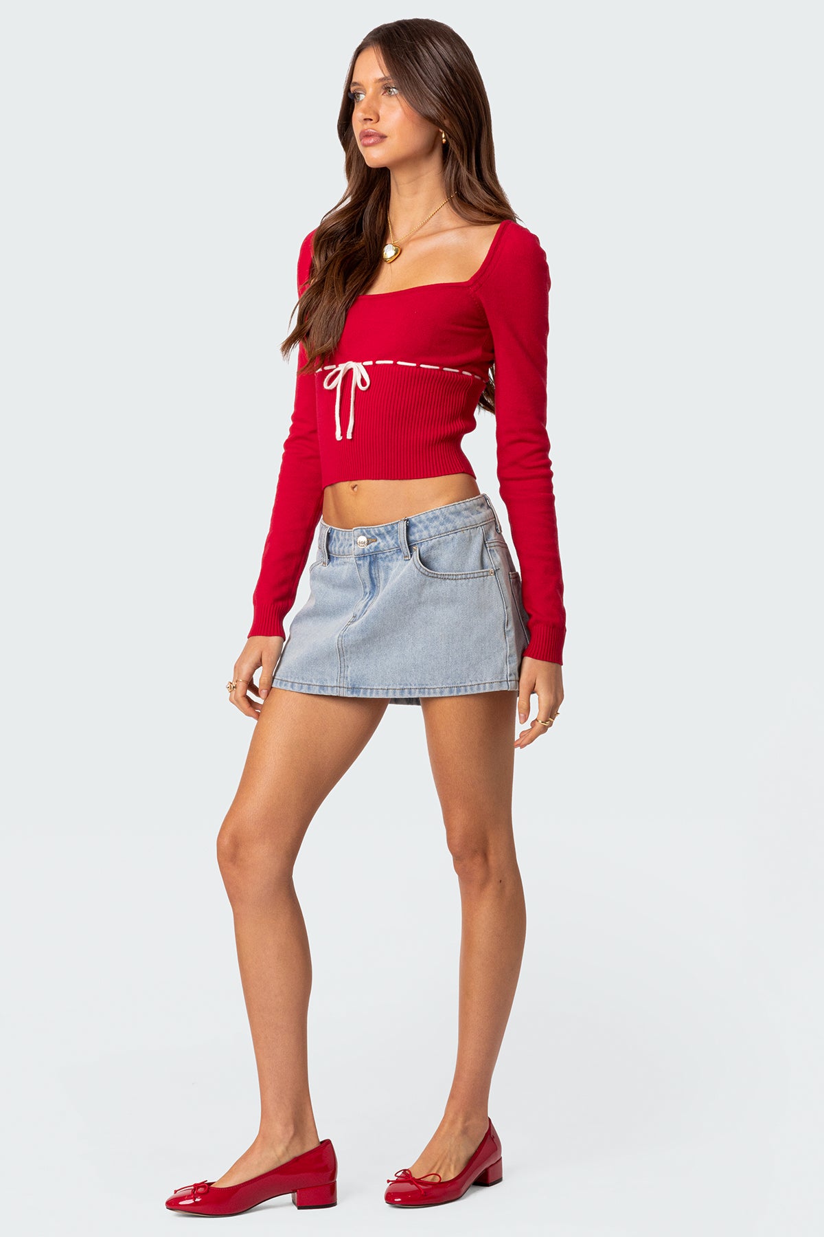 Natasha Knit Top - RED
