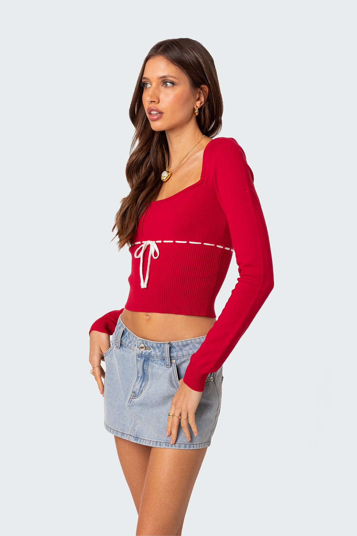 Natasha Knit Top - RED