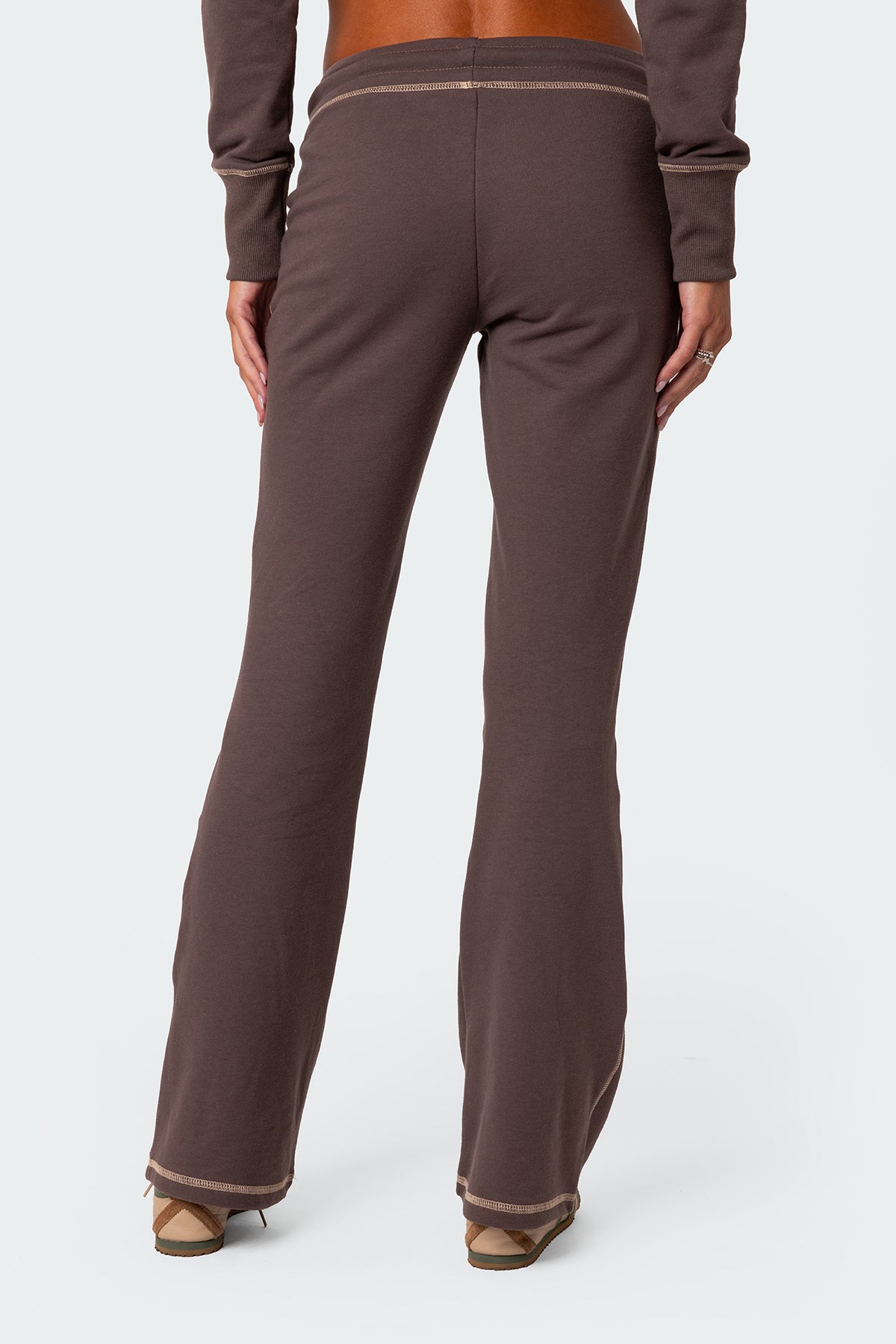 Alexia Low Rise Sweatpants - BROWN