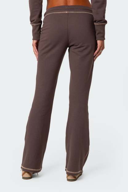 Alexia Low Rise Sweatpants - BROWN