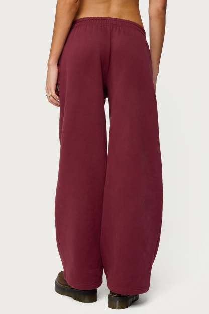 Totally Edikted Sweatpants - BURGUNDY