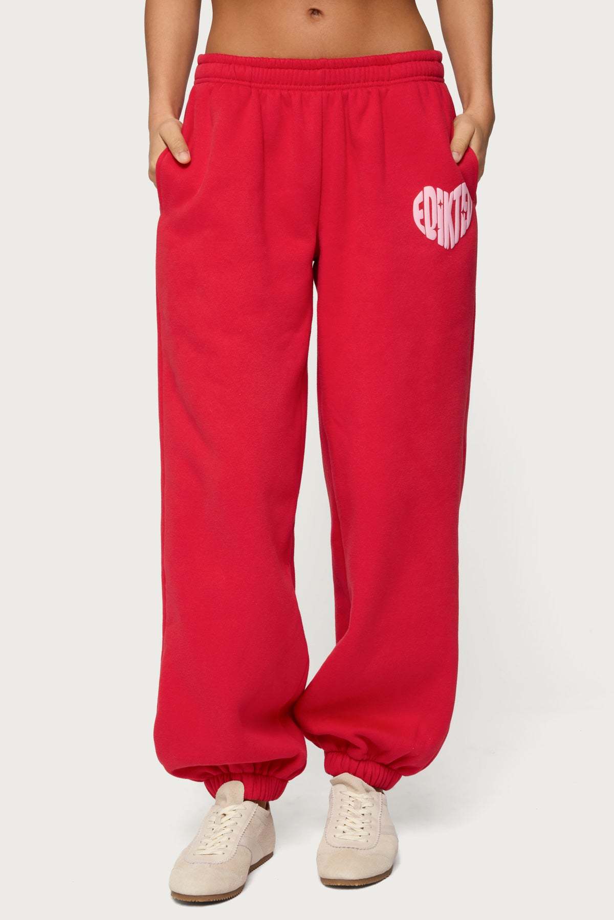 Major Love Edikted Sweatpants - RED