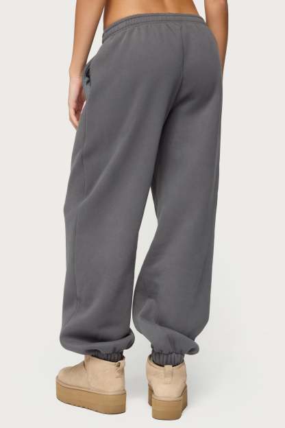 Major Love Edikted Sweatpants - DARK-GRAY