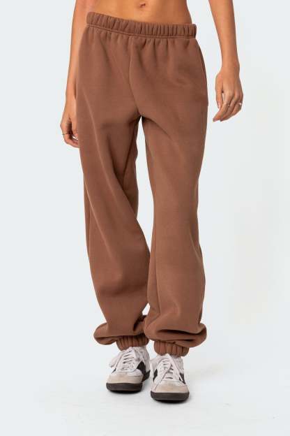 Clark Oversized Sweatpants - BROWN