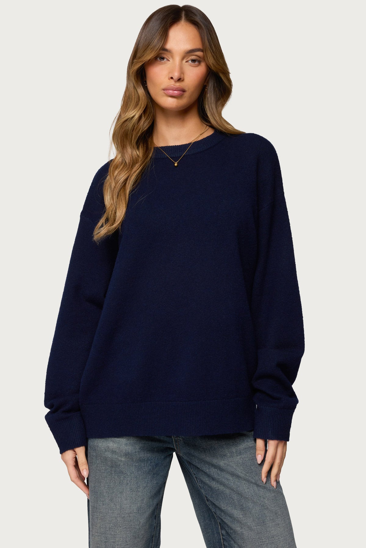 Ximenia Cutout Back Sweater - NAVY
