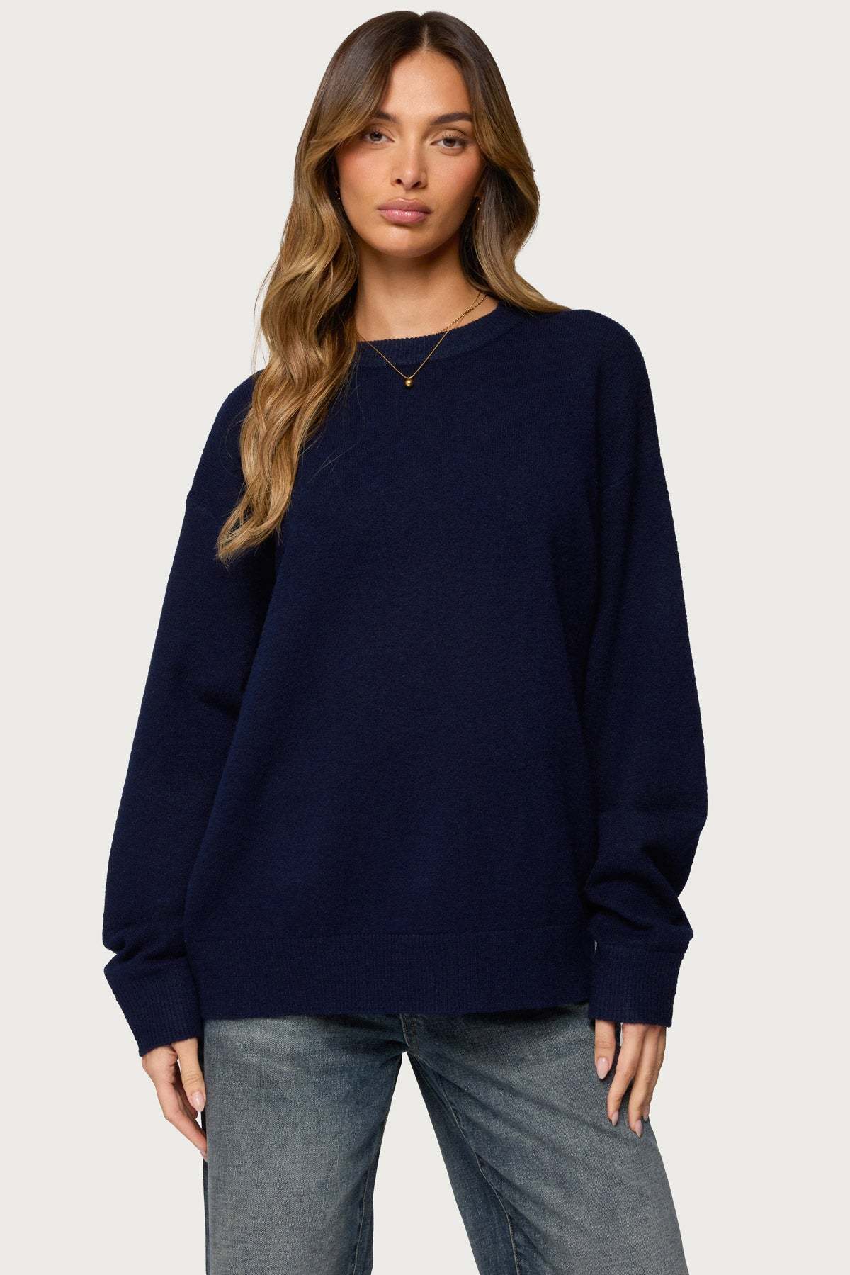 Ximenia Cutout Back Sweater - NAVY