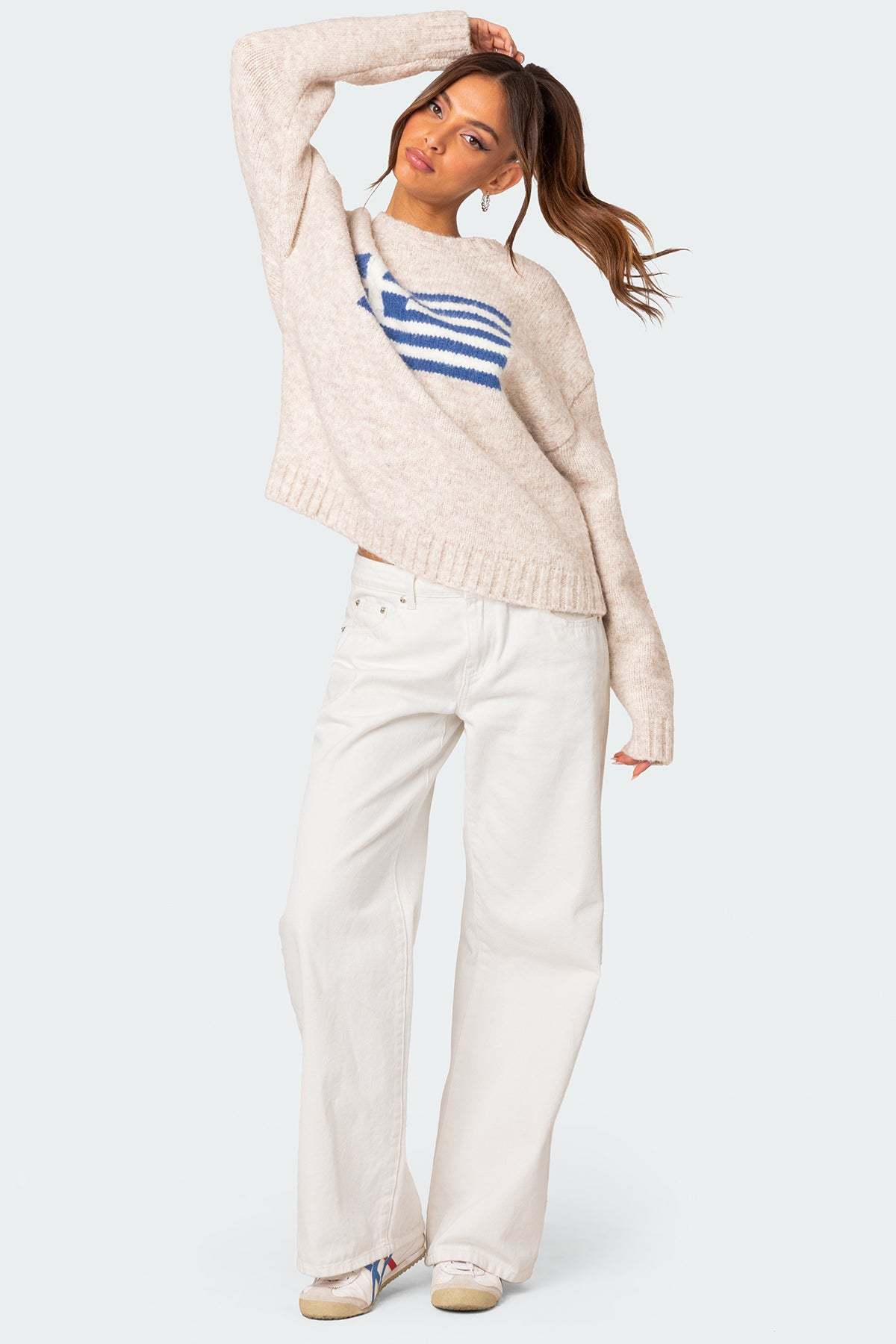 Greece Oversized Chunky Knit Sweater - STONE