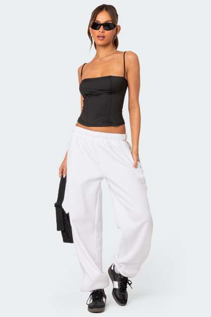 Clark Oversized Sweatpants - WHITE