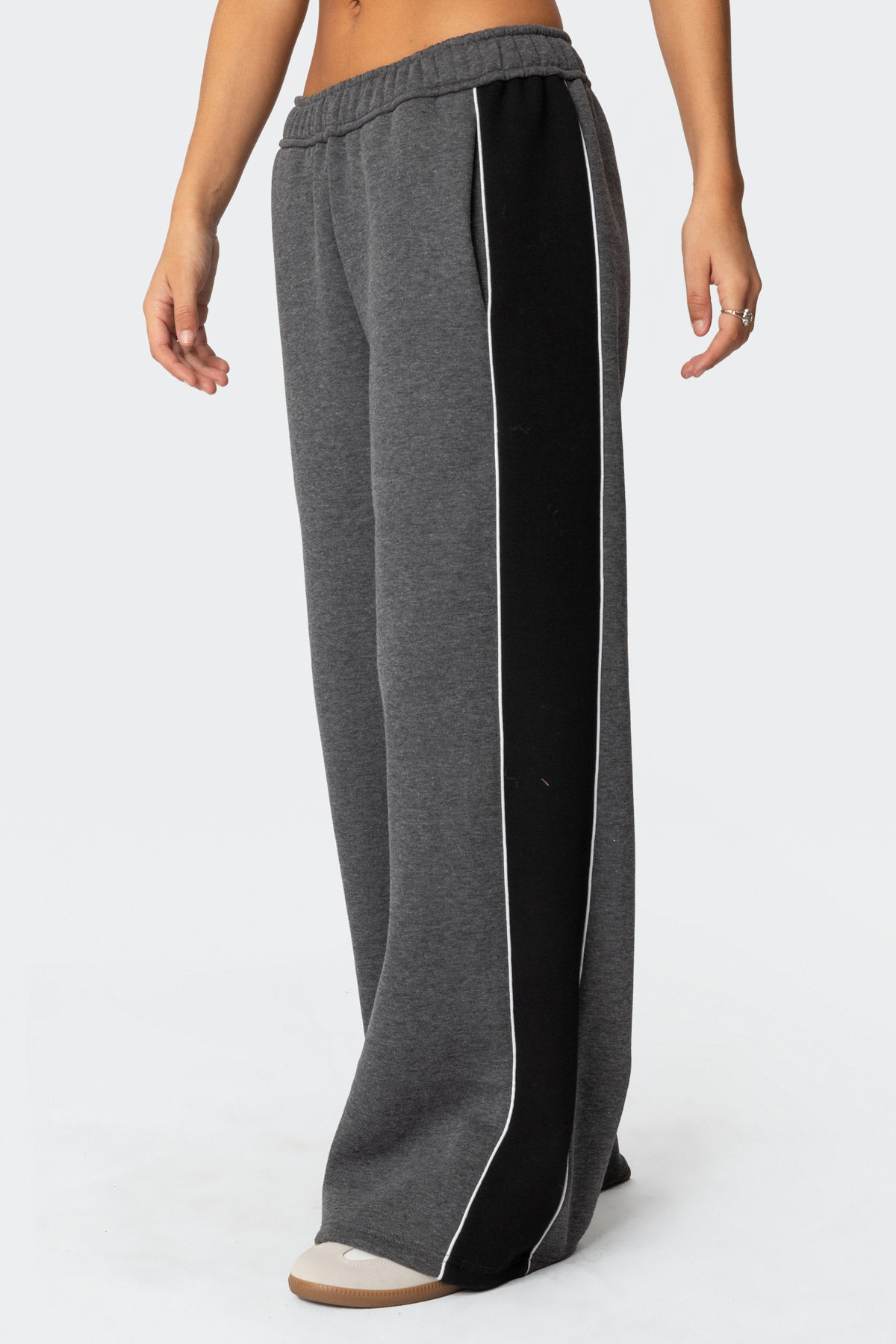 Contrast Panel Sweatpants - DARK GRAY
