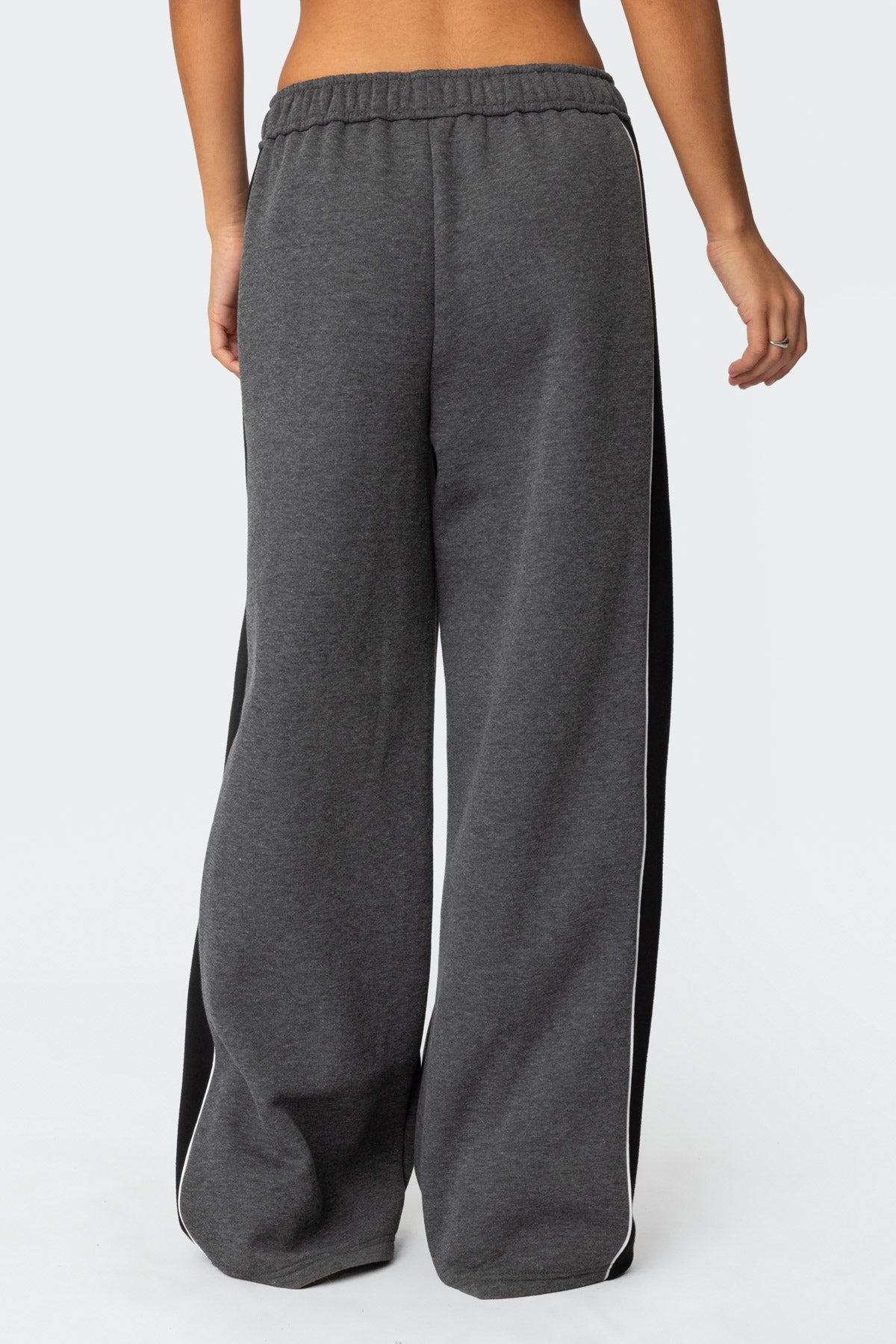 Contrast Panel Sweatpants - DARK GRAY