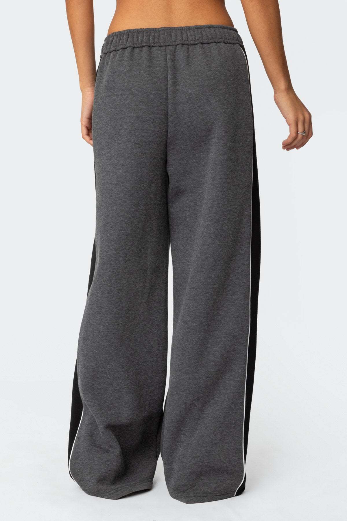 Contrast Panel Sweatpants - DARK GRAY
