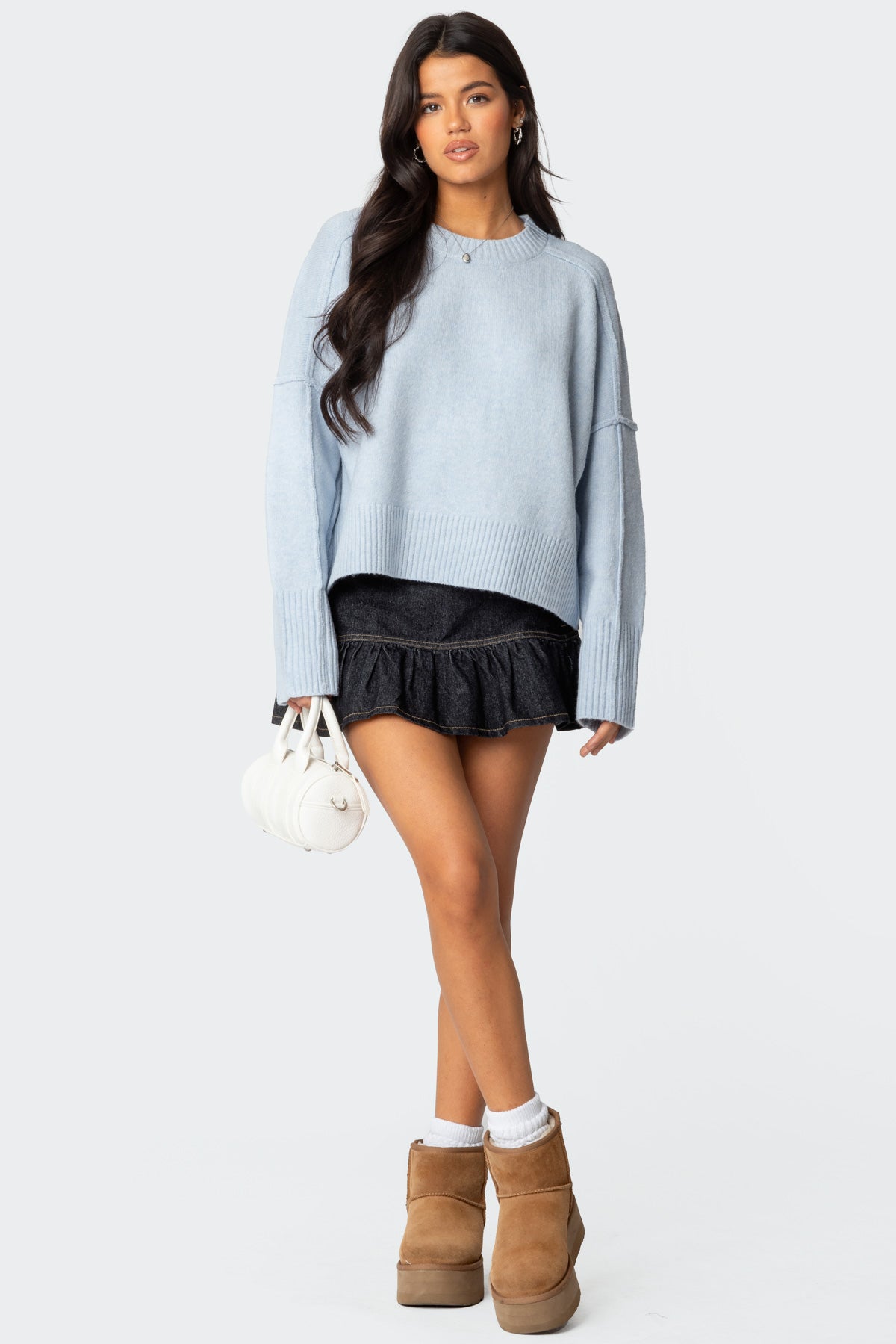 Shirley Oversized Sweater - LIGHT BLUE