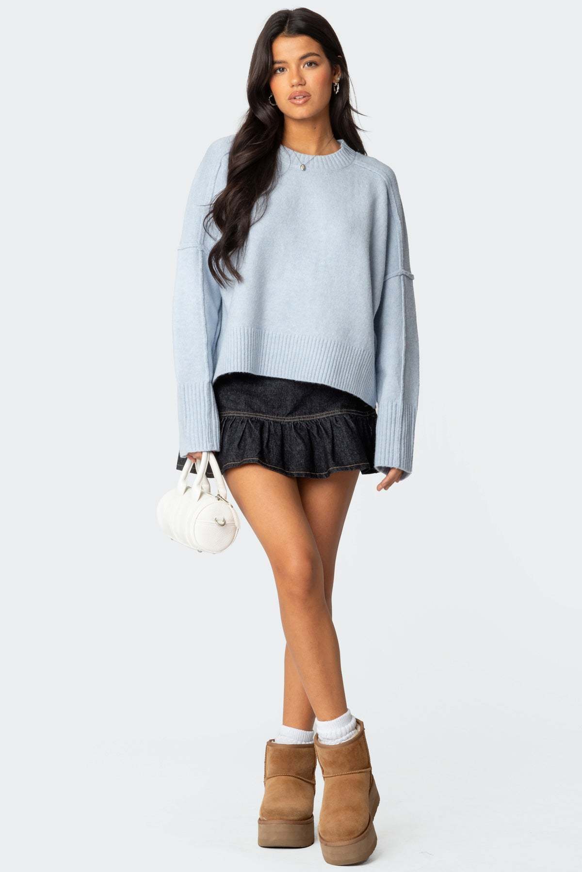 Shirley Oversized Sweater - LIGHT BLUE