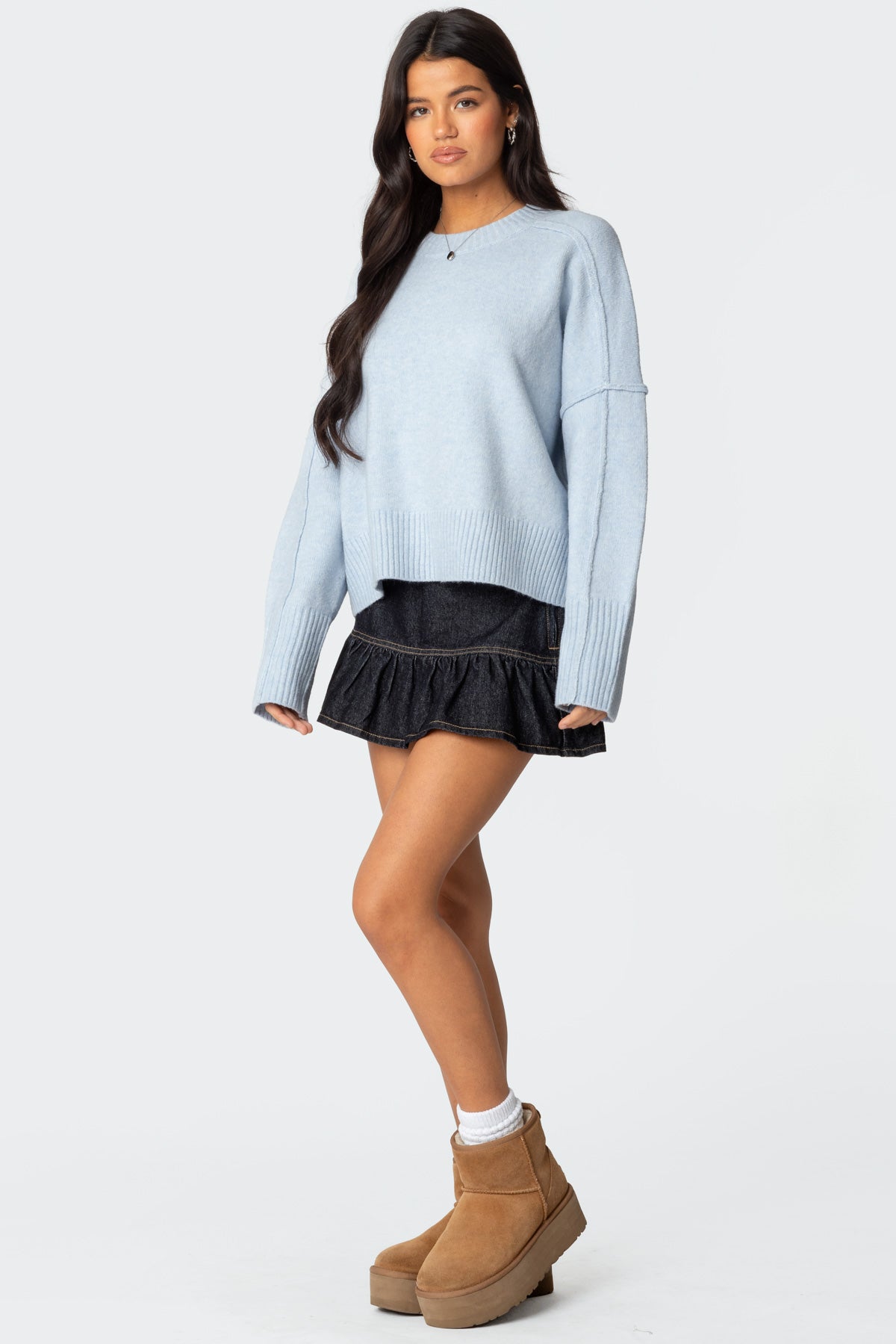 Shirley Oversized Sweater - LIGHT BLUE