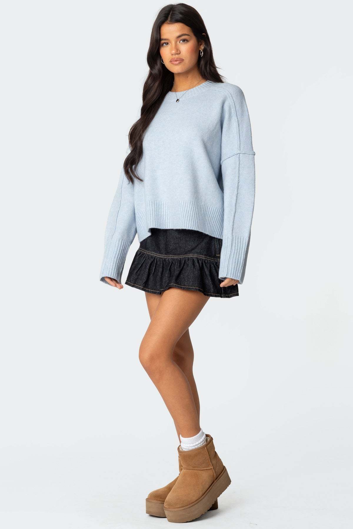 Shirley Oversized Sweater - LIGHT BLUE