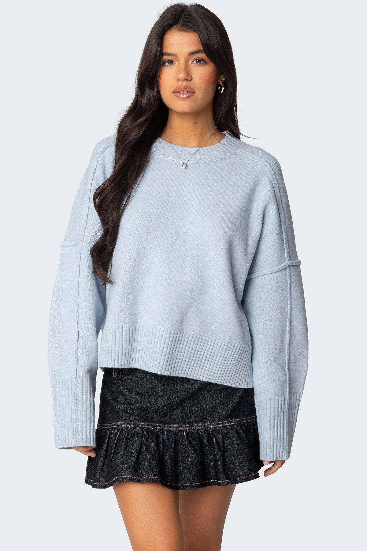 Shirley Oversized Sweater - LIGHT BLUE