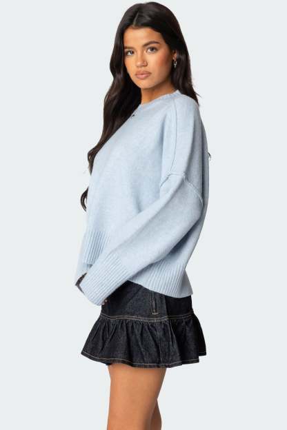 Shirley Oversized Sweater - LIGHT BLUE