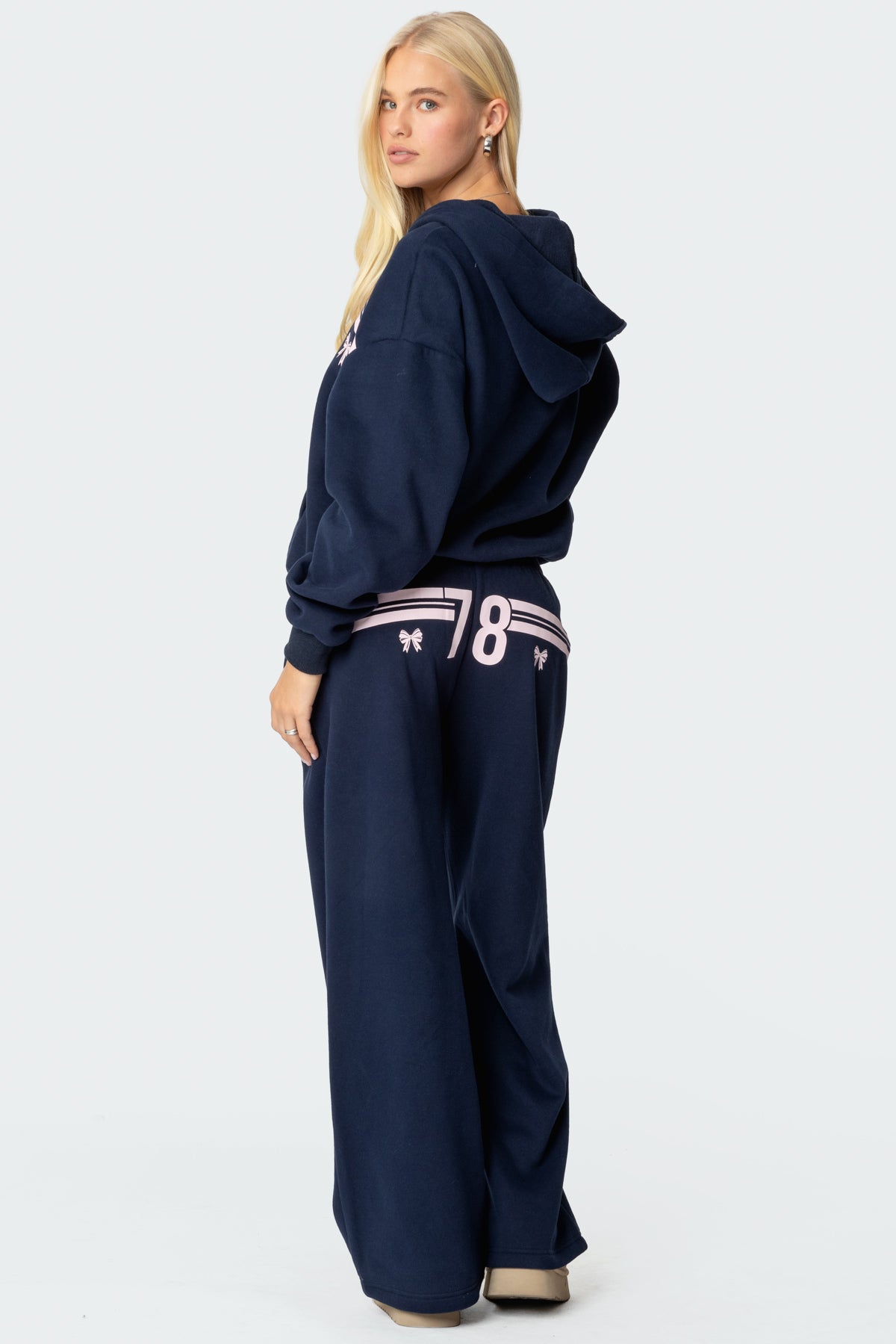 78 Bow Sweatpants - NAVY