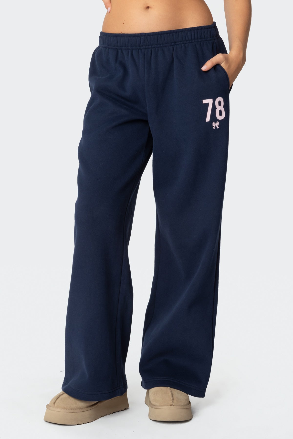 78 Bow Sweatpants - NAVY