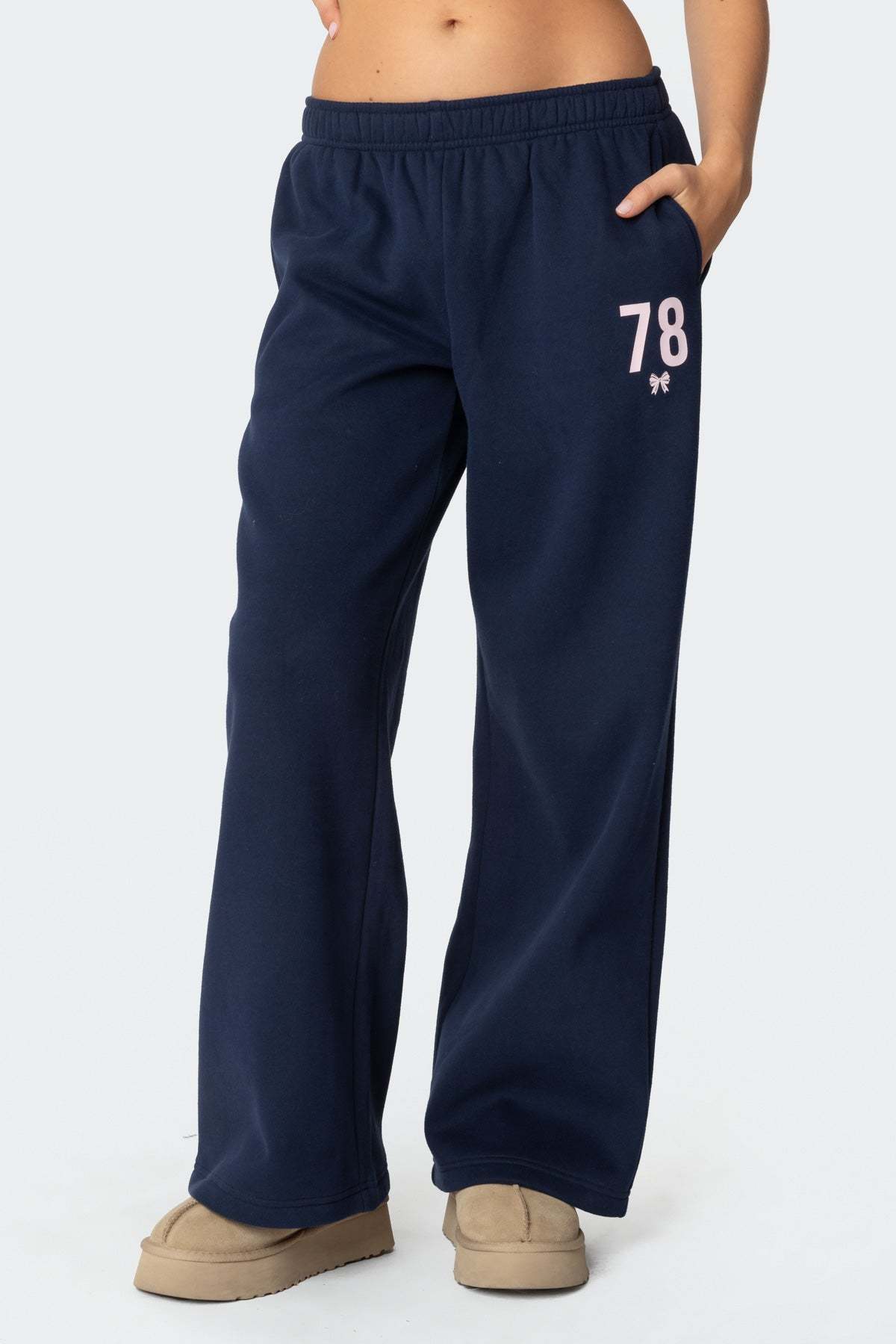78 Bow Sweatpants - NAVY