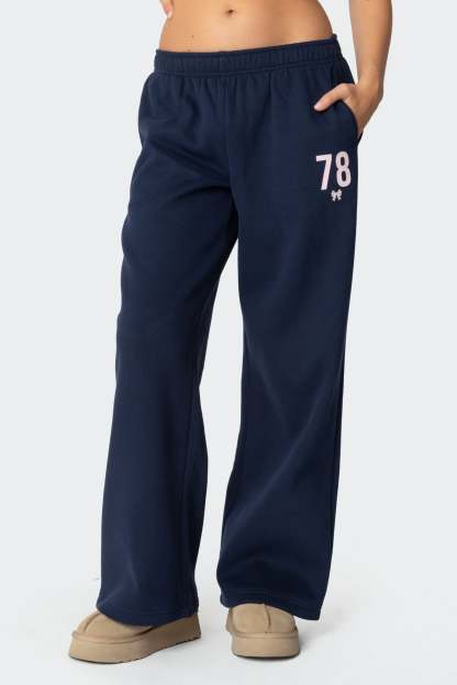 78 Bow Sweatpants - NAVY