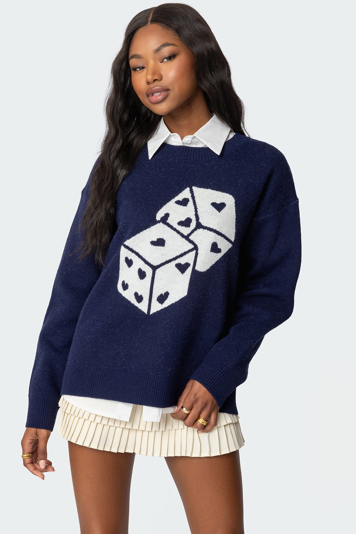 Roll The Dice Sweater - NAVY