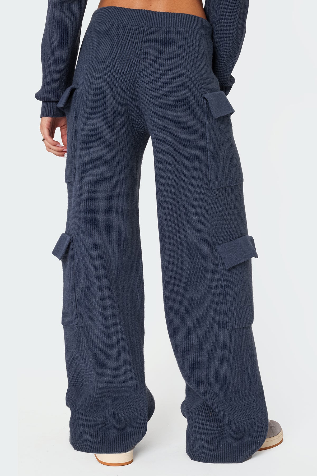 Wynter Knit Cargo Pants - BLUE