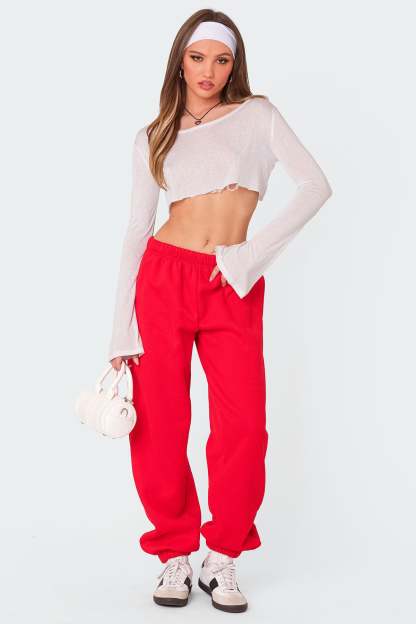 Clark Oversized Sweatpants - RED
