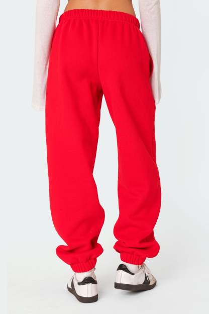 Clark Oversized Sweatpants - RED