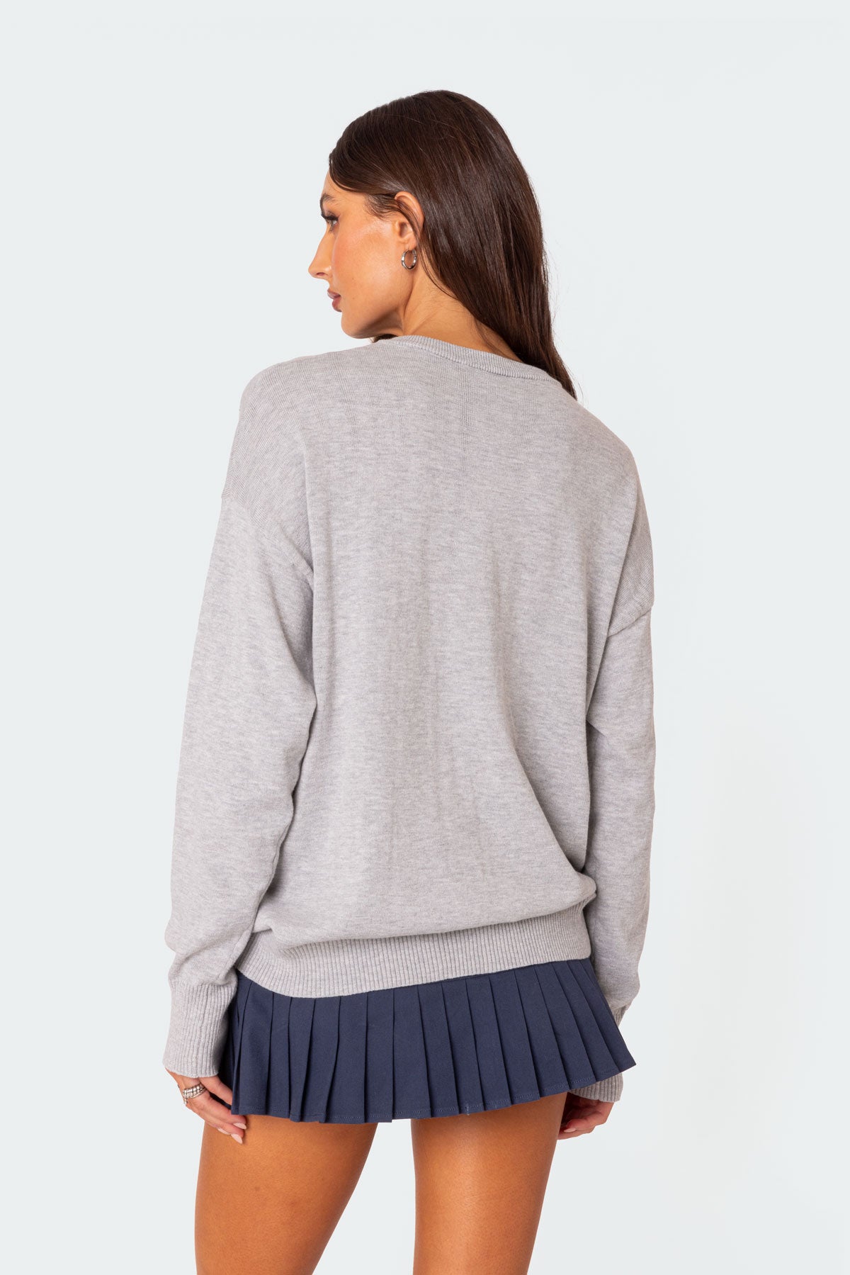 You Time Oversized Sweater - GRAY MELANGE